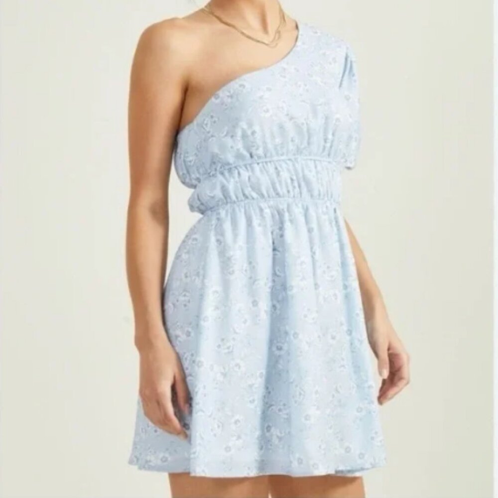Altar'd State‎ | One Shoulder Blue Mini Dress Medium